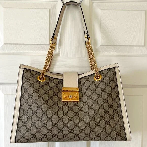 GUCCI Padlock GG Medium Shoulder/Tote Bag (EUC) - Picture 3 of 15